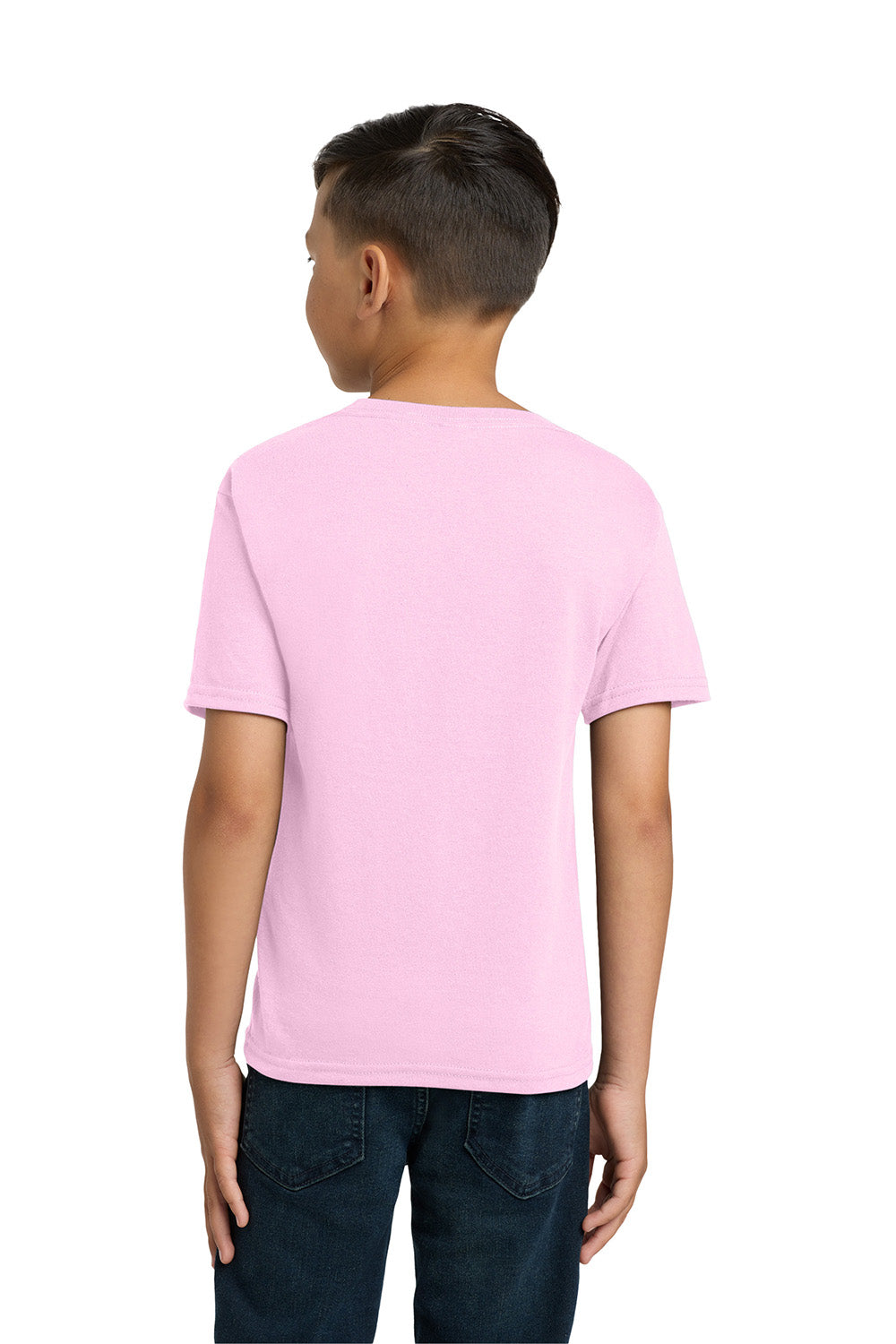 Jerzees 29B/29BR Youth Dri-Power Moisture Wicking Short Sleeve Crewneck T-Shirt Classic Pink Model Back