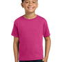 Jerzees Youth Dri-Power Moisture Wicking Short Sleeve Crewneck T-Shirt - Cyber Pink