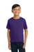 Jerzees 29B/29BR Youth Dri-Power Moisture Wicking Short Sleeve Crewneck T-Shirt Deep Purple Model Front