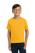 Jerzees 29B/29BR Youth Dri-Power Moisture Wicking Short Sleeve Crewneck T-Shirt Gold Model Front