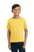 Jerzees 29B/29BR Youth Dri-Power Moisture Wicking Short Sleeve Crewneck T-Shirt Island Yellow Model Front