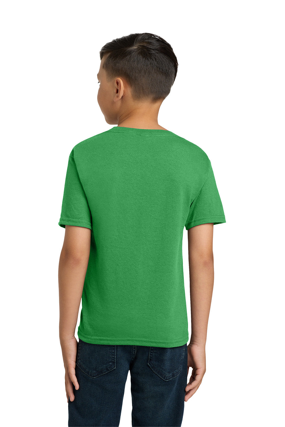 Jerzees 29B/29BR Youth Dri-Power Moisture Wicking Short Sleeve Crewneck T-Shirt Kelly Green Model Back