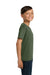 Jerzees 29B/29BR Youth Dri-Power Moisture Wicking Short Sleeve Crewneck T-Shirt Military Green Model Side