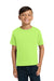 Jerzees 29B/29BR Youth Dri-Power Moisture Wicking Short Sleeve Crewneck T-Shirt Neon Green Model Front