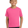 Jerzees Youth Dri-Power Moisture Wicking Short Sleeve Crewneck T-Shirt - Neon Pink