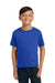 Jerzees 29B/29BR Youth Dri-Power Moisture Wicking Short Sleeve Crewneck T-Shirt Royal Blue Model Front