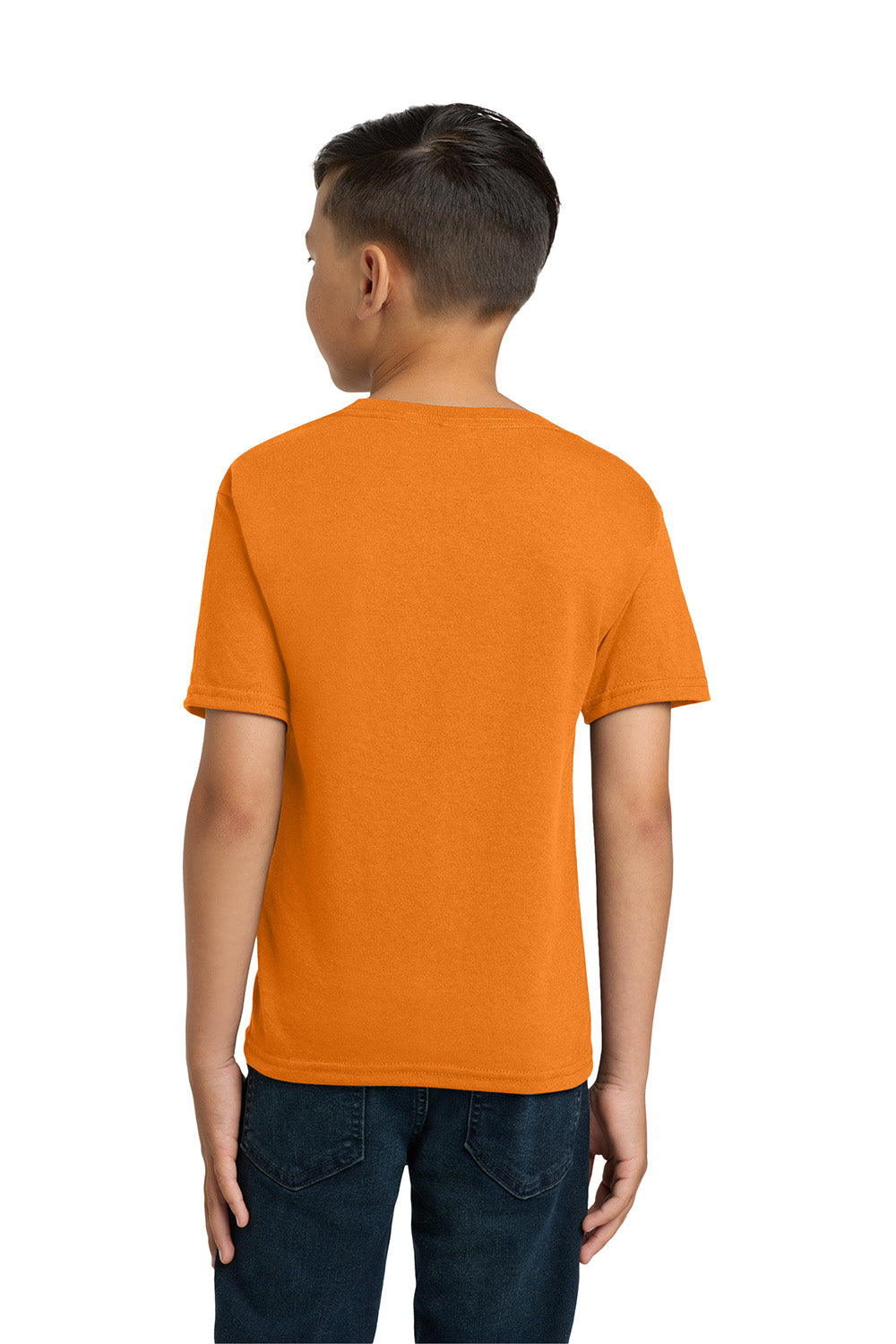 Jerzees 29B/29BR Youth Dri-Power Moisture Wicking Short Sleeve Crewneck T-Shirt Tennessee Orange Model Back