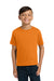 Jerzees 29B/29BR Youth Dri-Power Moisture Wicking Short Sleeve Crewneck T-Shirt Tennessee Orange Model Front