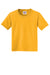 Jerzees 29B/29BR Youth Dri-Power Moisture Wicking Short Sleeve Crewneck T-Shirt Gold Flat Front