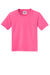 Jerzees 29B/29BR Youth Dri-Power Moisture Wicking Short Sleeve Crewneck T-Shirt Neon Pink Flat Front