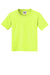 Jerzees 29B/29BR Youth Dri-Power Moisture Wicking Short Sleeve Crewneck T-Shirt Safety Green Flat Front