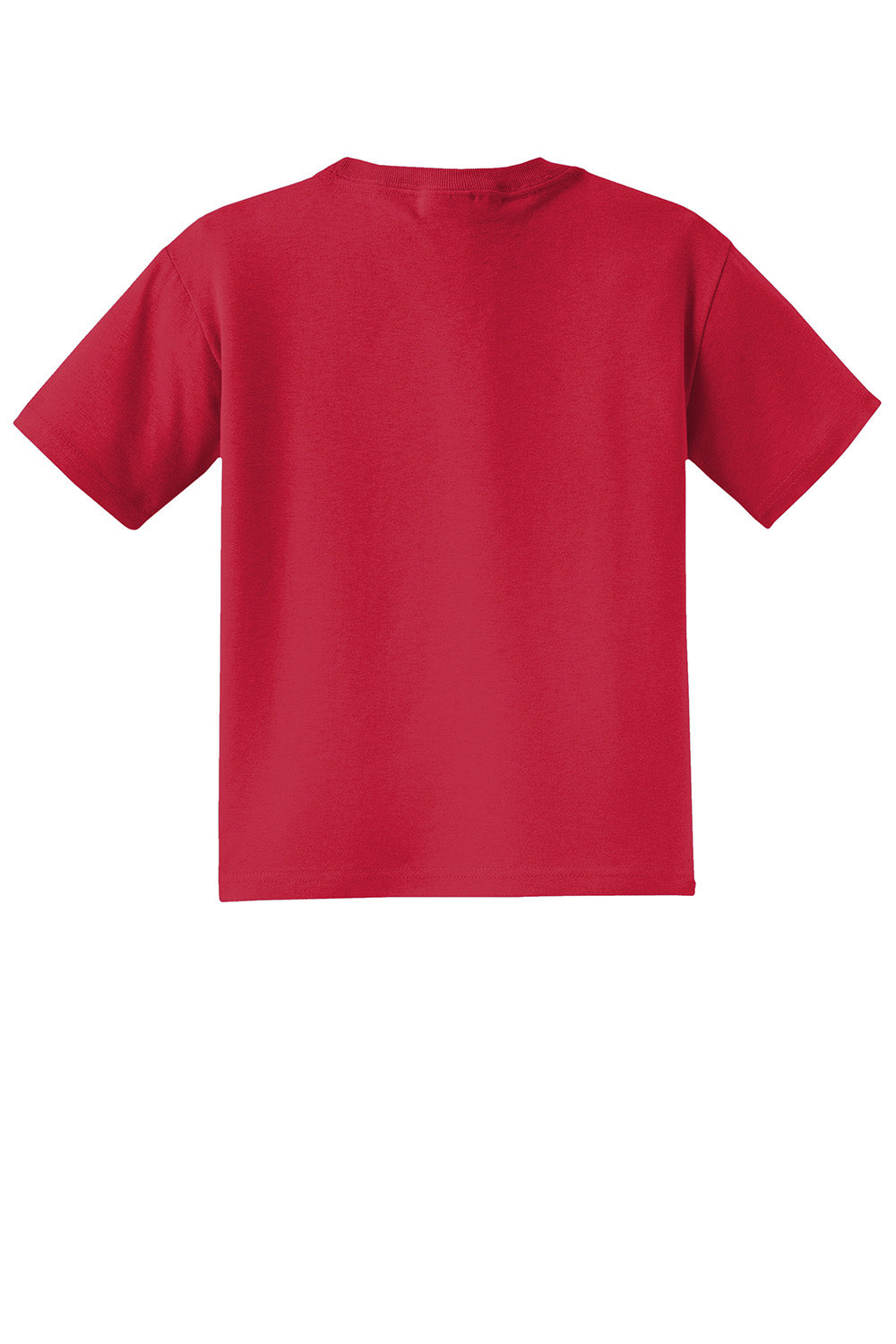 Jerzees 29B/29BR Youth Dri-Power Moisture Wicking Short Sleeve Crewneck T-Shirt True Red Flat Back