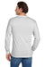 Jerzees 29LS/29L/29LSR Mens Dri-Power Moisture Wicking Long Sleeve Crewneck T-Shirt Ash Grey Model Back