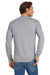 Jerzees 29LS/29L/29LSR Mens Dri-Power Moisture Wicking Long Sleeve Crewneck T-Shirt Heather Grey Model Back