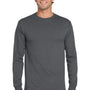 Jerzees Mens Dri-Power Moisture Wicking Long Sleeve Crewneck T-Shirt - Charcoal Grey