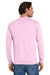 Jerzees 29LS/29L/29LSR Mens Dri-Power Moisture Wicking Long Sleeve Crewneck T-Shirt Classic Pink Model Back