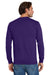 Jerzees 29LS/29L/29LSR Mens Dri-Power Moisture Wicking Long Sleeve Crewneck T-Shirt Deep Purple Model Back