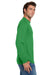 Jerzees 29LS/29L/29LSR Mens Dri-Power Moisture Wicking Long Sleeve Crewneck T-Shirt Kelly Green Model Side