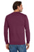 Jerzees 29LS/29L/29LSR Mens Dri-Power Moisture Wicking Long Sleeve Crewneck T-Shirt Maroon Model Back