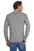 Jerzees 29LS/29L/29LSR Mens Dri-Power Moisture Wicking Long Sleeve Crewneck T-Shirt Oxford Grey Model Back