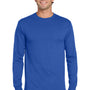 Jerzees Mens Dri-Power Moisture Wicking Long Sleeve Crewneck T-Shirt - Royal Blue