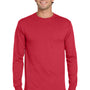 Jerzees Mens Dri-Power Moisture Wicking Long Sleeve Crewneck T-Shirt - True Red