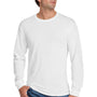 Jerzees Mens Dri-Power Moisture Wicking Long Sleeve Crewneck T-Shirt - White