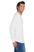 Jerzees 29LS/29L/29LSR Mens Dri-Power Moisture Wicking Long Sleeve Crewneck T-Shirt White Model Side