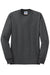 Jerzees 29LS/29L/29LSR Mens Dri-Power Moisture Wicking Long Sleeve Crewneck T-Shirt Heather Black Flat Front