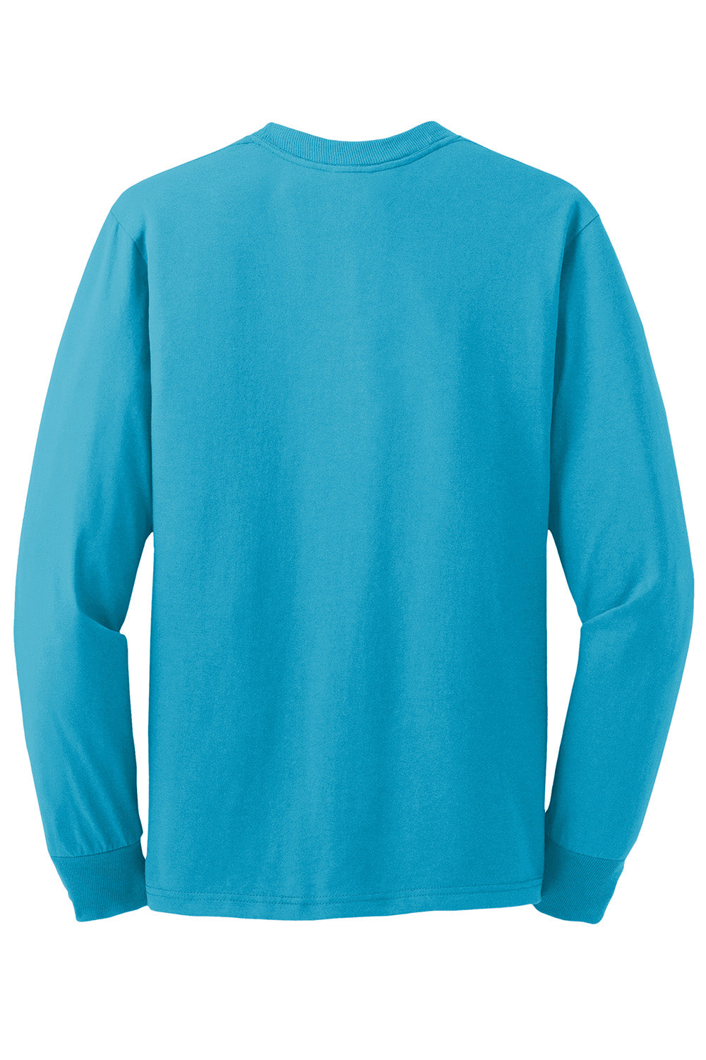 Jerzees 29LS/29L/29LSR Mens Dri-Power Moisture Wicking Long Sleeve Crewneck T-Shirt California Blue Flat Back