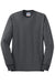 Jerzees 29LS/29L/29LSR Mens Dri-Power Moisture Wicking Long Sleeve Crewneck T-Shirt Charcoal Grey Flat Front