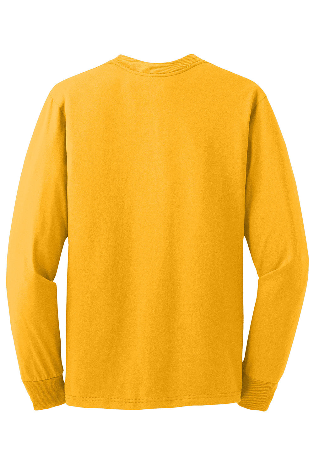 Jerzees 29LS/29L/29LSR Mens Dri-Power Moisture Wicking Long Sleeve Crewneck T-Shirt Gold Flat Back