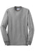 Jerzees 29LS/29L/29LSR Mens Dri-Power Moisture Wicking Long Sleeve Crewneck T-Shirt Oxford Grey Flat Front