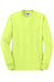 Jerzees 29LS/29L/29LSR Mens Dri-Power Moisture Wicking Long Sleeve Crewneck T-Shirt Safety Green Flat Front