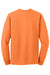 Jerzees 29LS/29L/29LSR Mens Dri-Power Moisture Wicking Long Sleeve Crewneck T-Shirt Safety Orange Flat Back