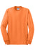 Jerzees 29LS/29L/29LSR Mens Dri-Power Moisture Wicking Long Sleeve Crewneck T-Shirt Safety Orange Flat Front