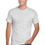 Jerzees Mens Dri-Power Moisture Wicking Short Sleeve Crewneck T-Shirt w/ Pocket - Ash Grey