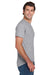 Jerzees 29MP/29P/29MPR Mens Dri-Power Moisture Wicking Short Sleeve Crewneck T-Shirt w/ Pocket Heather Grey Model Side