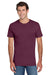 Jerzees 29MP/29P/29MPR Mens Dri-Power Moisture Wicking Short Sleeve Crewneck T-Shirt w/ Pocket Maroon Model Front