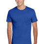 Jerzees Mens Dri-Power Moisture Wicking Short Sleeve Crewneck T-Shirt w/ Pocket - Royal Blue