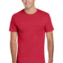 Jerzees Mens Dri-Power Moisture Wicking Short Sleeve Crewneck T-Shirt w/ Pocket - True Red