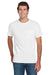 Jerzees 29MP/29P/29MPR Mens Dri-Power Moisture Wicking Short Sleeve Crewneck T-Shirt w/ Pocket White Model Front