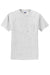 Jerzees 29MP/29P/29MPR Mens Dri-Power Moisture Wicking Short Sleeve Crewneck T-Shirt w/ Pocket Ash Grey Flat Front