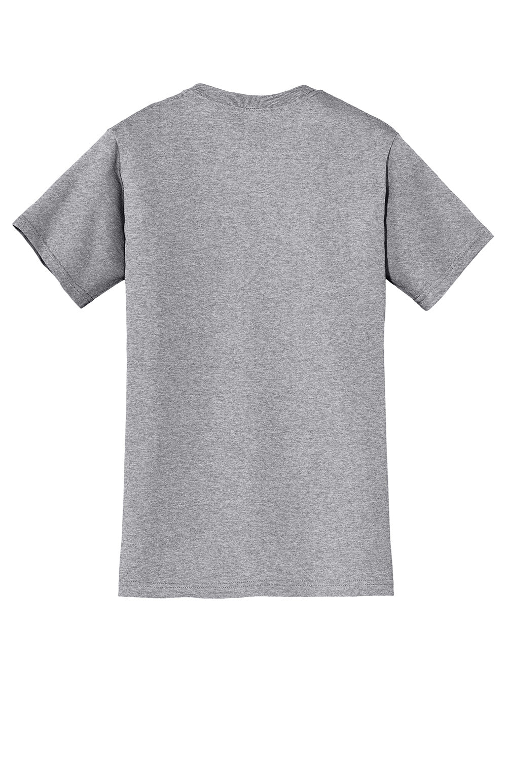 Jerzees 29MP/29P/29MPR Mens Dri-Power Moisture Wicking Short Sleeve Crewneck T-Shirt w/ Pocket Heather Grey Flat Back