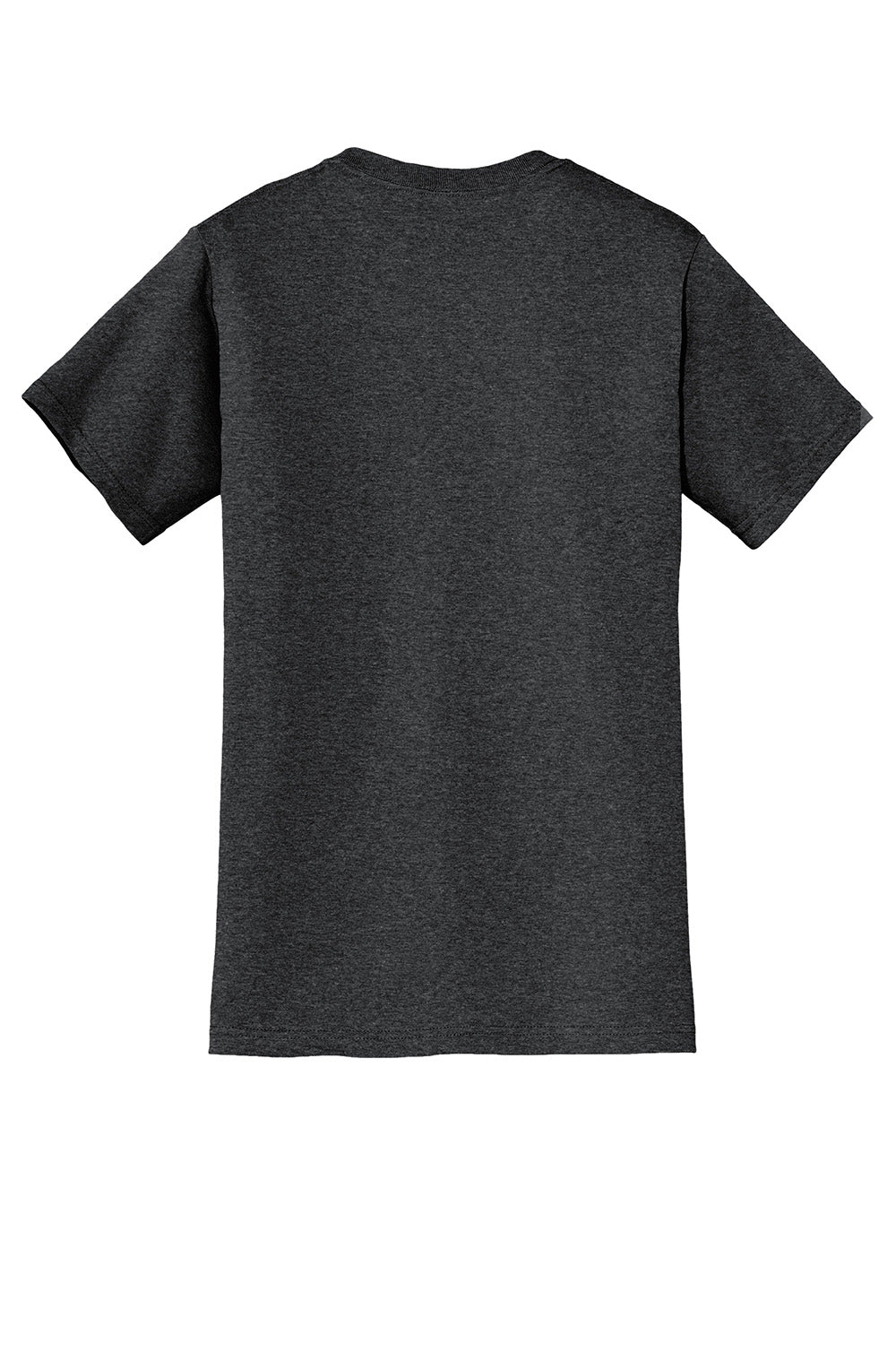 Jerzees 29MP/29P/29MPR Mens Dri-Power Moisture Wicking Short Sleeve Crewneck T-Shirt w/ Pocket Heather Black Flat Back