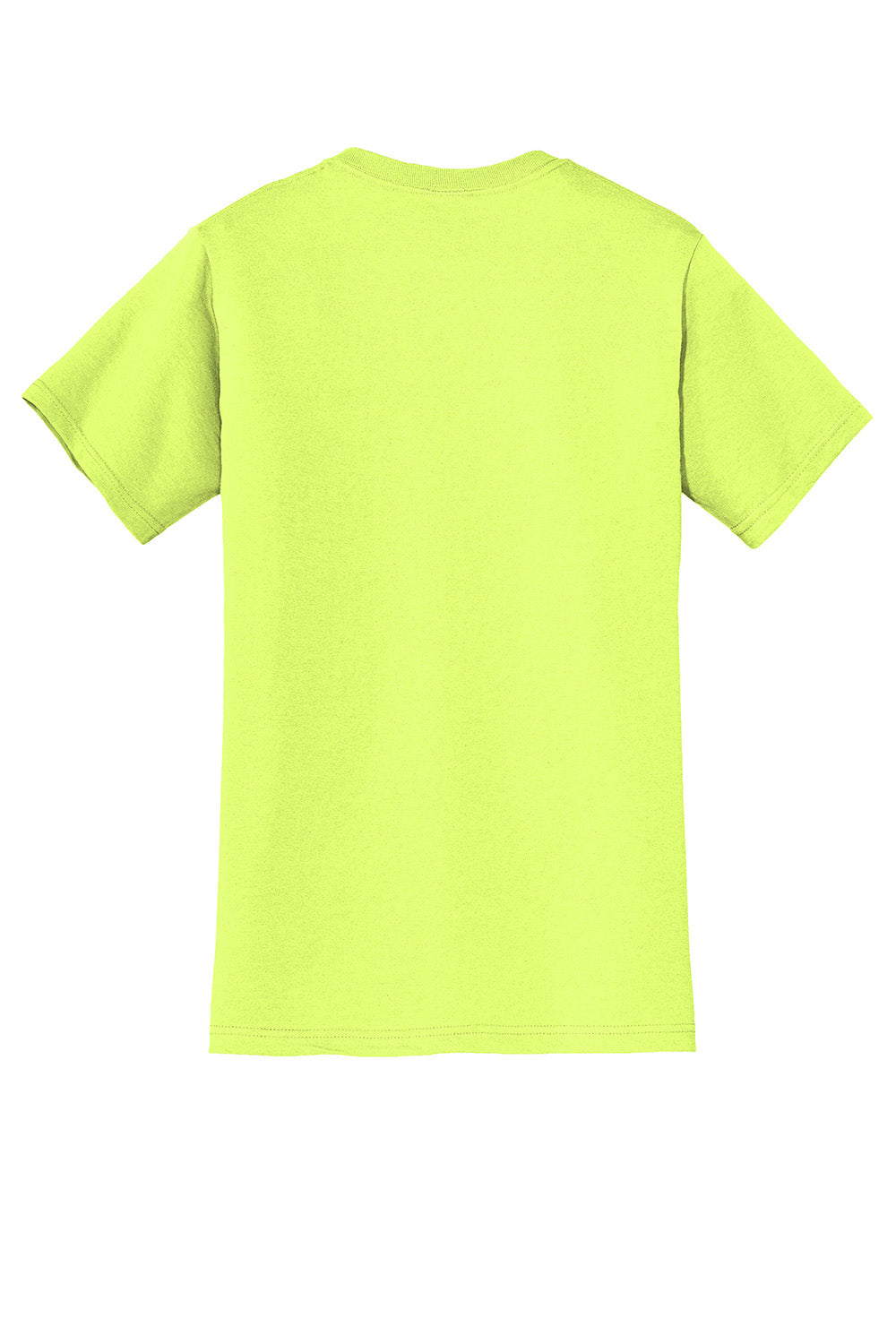 Jerzees 29MP/29P/29MPR Mens Dri-Power Moisture Wicking Short Sleeve Crewneck T-Shirt w/ Pocket Safety Green Flat Back