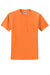 Jerzees 29MP/29P/29MPR Mens Dri-Power Moisture Wicking Short Sleeve Crewneck T-Shirt w/ Pocket Safety Orange Flat Front