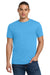 Jerzees 29M/29MR/29MT Mens Dri-Power Moisture Wicking Short Sleeve Crewneck T-Shirt Aquatic Blue Model Front