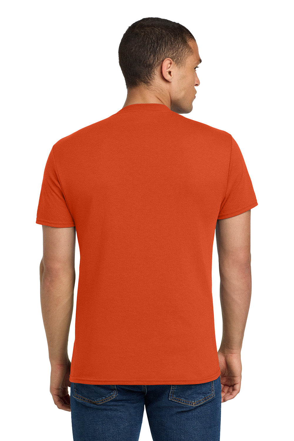 Jerzees 29M/29MR/29MT Mens Dri-Power Moisture Wicking Short Sleeve Crewneck T-Shirt Burnt Orange Model Back