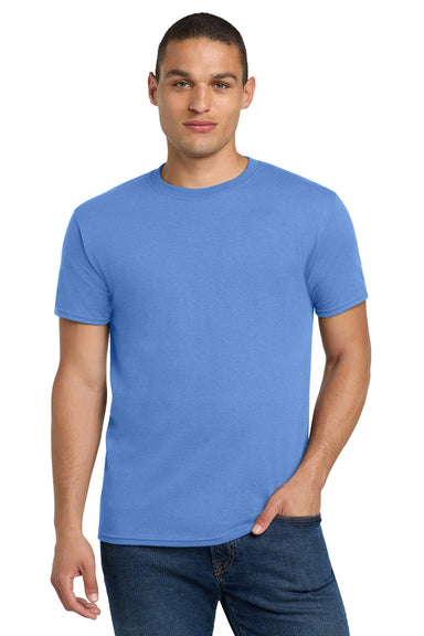 Jerzees 29M/29MR/29MT Mens Dri-Power Moisture Wicking Short Sleeve Crewneck T-Shirt Columbia Blue Model Front